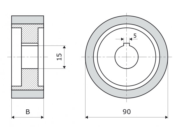 Vorschubrollen 90 x 50 mm FESTO