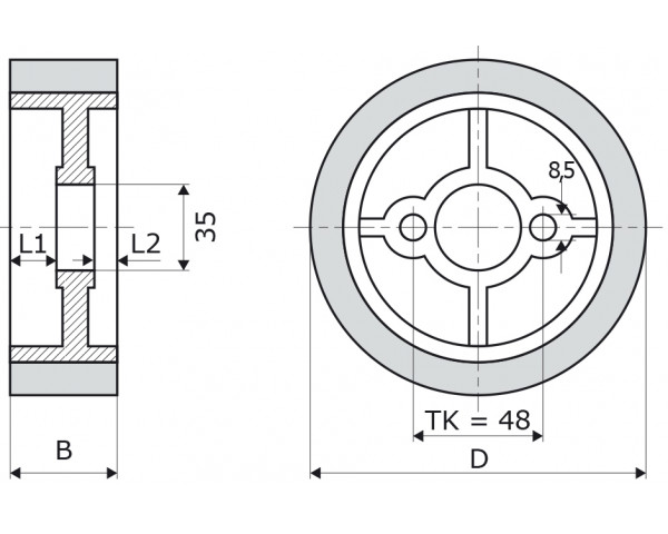 Vorschubrollen 110 x 40A mm