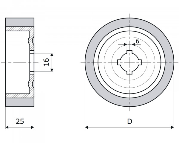 Vorschubrollen 120 x 25 mm fr ELU